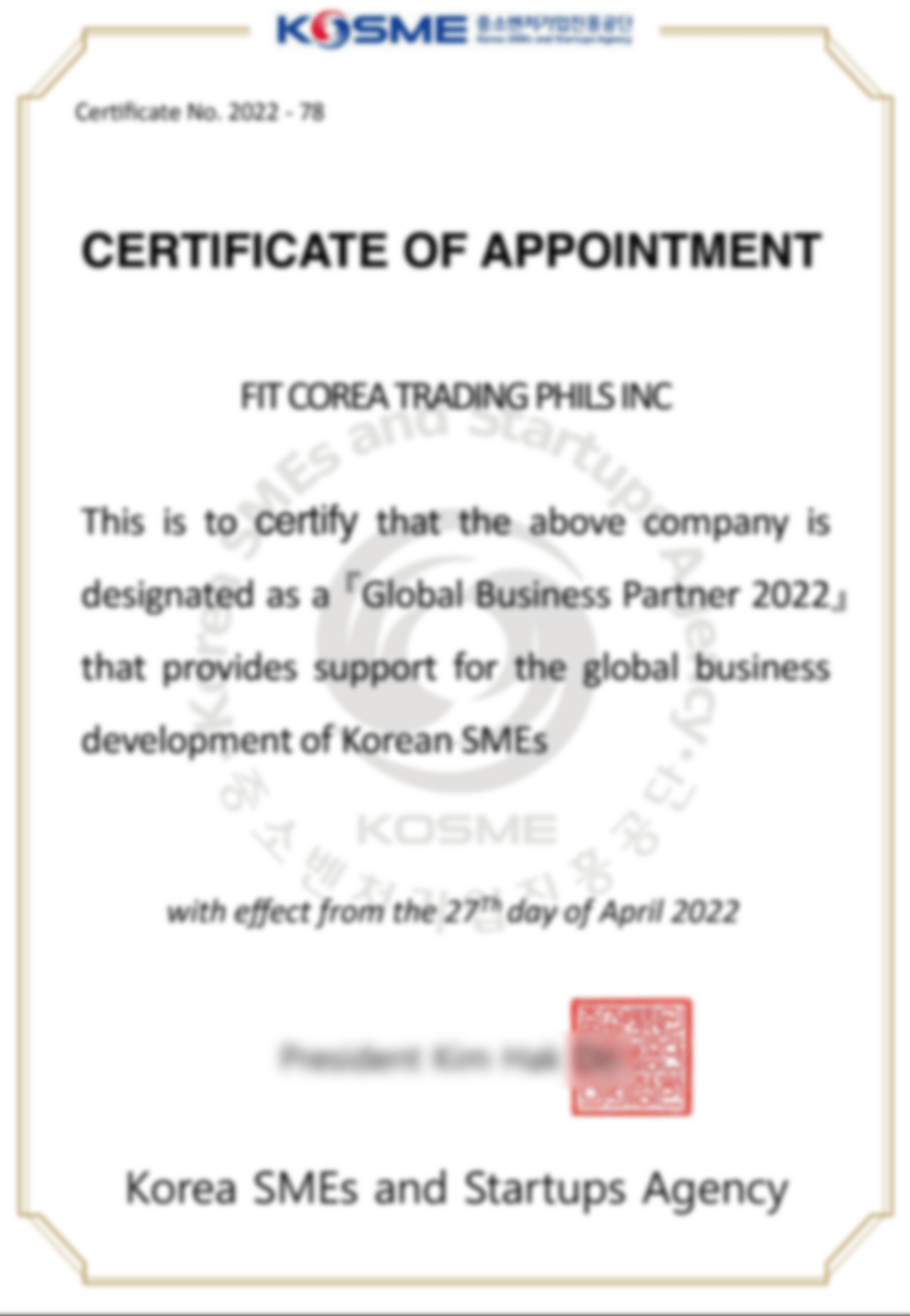 Fitcorea Trading Phils. Inc